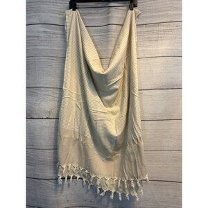 Stripesheep White Tassel Megan Embroidered Towel